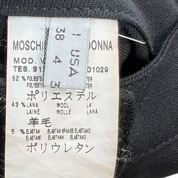 Moschino Jeans‎ Donna Dress Pants Trousers Double Button Waist Black Size US 4 - Picture 13 of 15